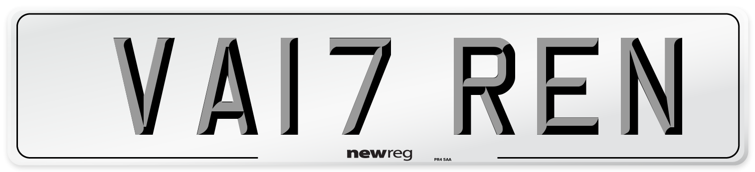 VA17 REN Number Plate from New Reg